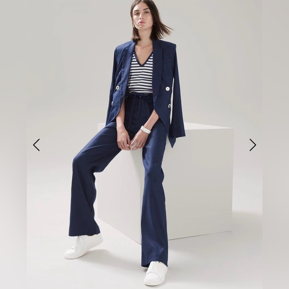 Linen Wide Leg Trousers